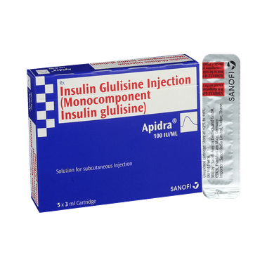 Apidra 100IU Cartridge (3ml Each)