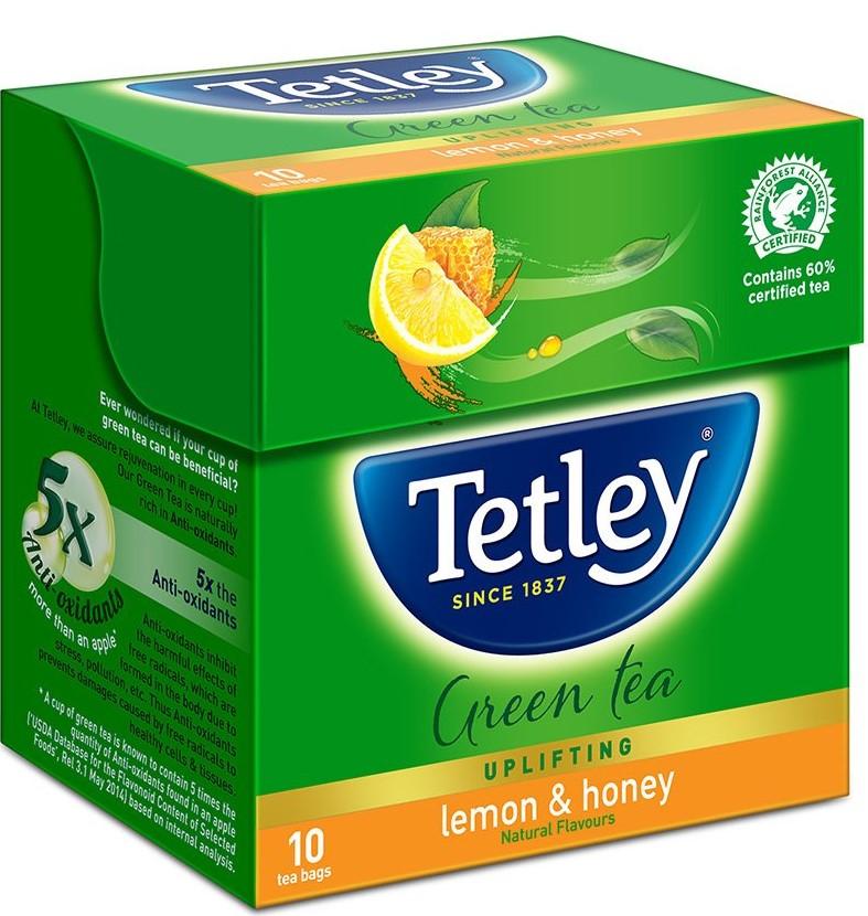 Tetley Green Tea Lemon & Honey 10 Bags