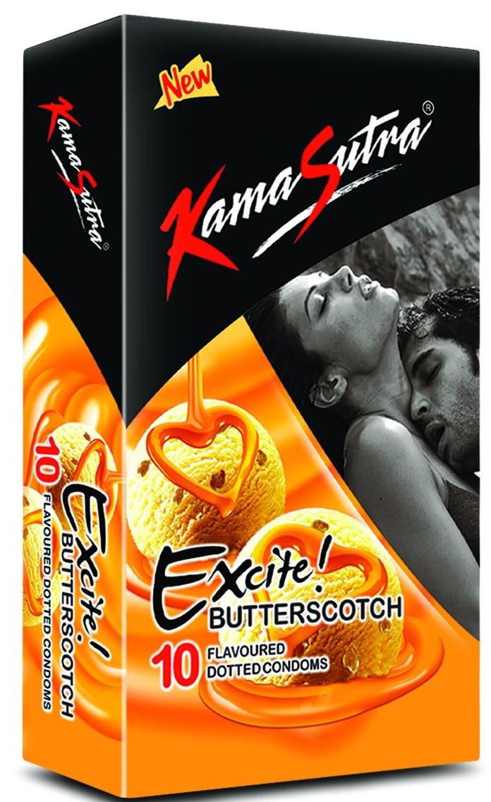 Kamasutra Excite Butterscotch Dotted Condom