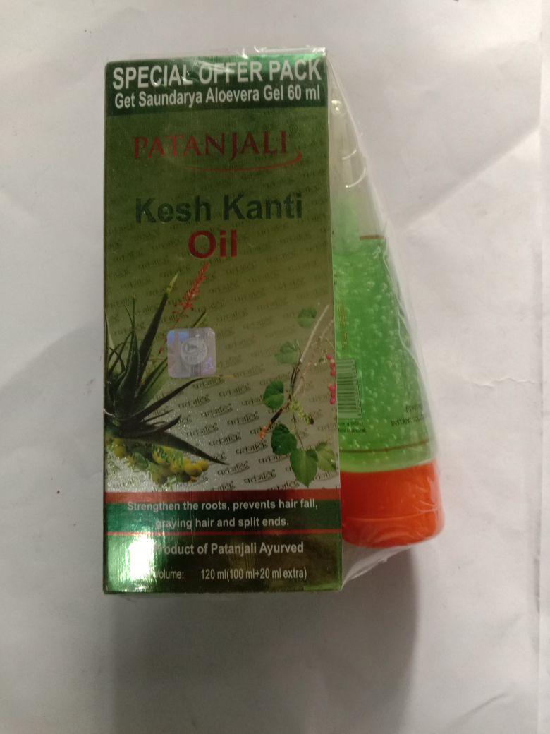 Patanjali Kesh Kanti Hair Oil ( Free Aloevera Gel )