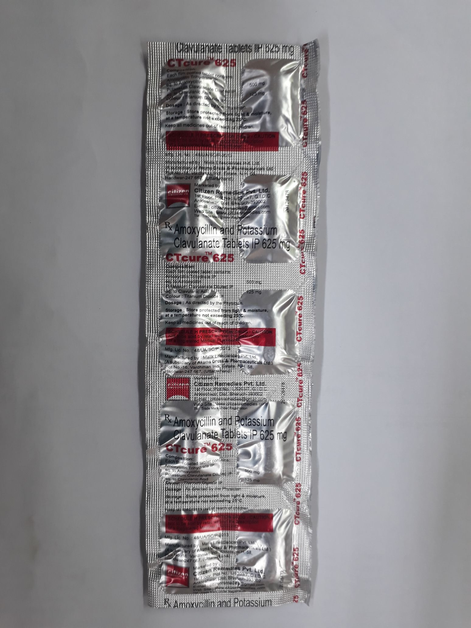 Ctcure 625 Mg Tablet