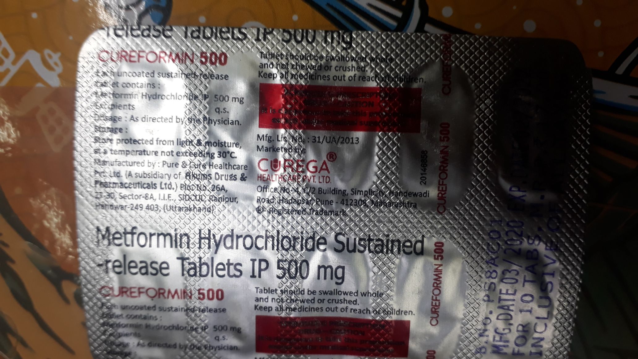 Cureformin 500 Tablet