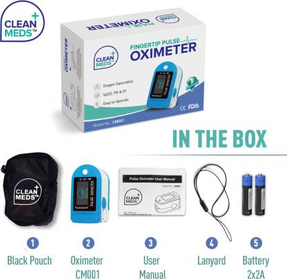 CLEAN MEDS Finger Tip Blue Oximeter