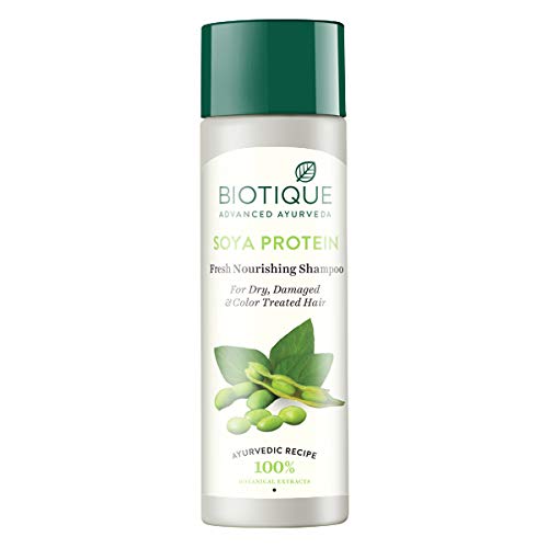 Biotique Bio Soya Protein Fresh Nourishing Shampoo For Dry Damaged And Color Treated Hair 120ml
