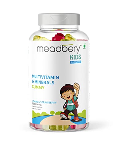 Meadbery Strawberry And Lemon Kids Multivitamin & Minerals Gluten Free Gummy
