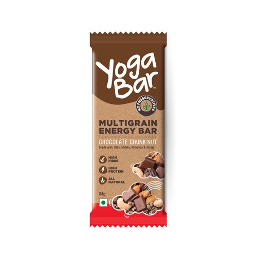Yoga Bar Multigrain Protein Energy Bar | Flavour Chocolate Chunk Nut Pack of 10