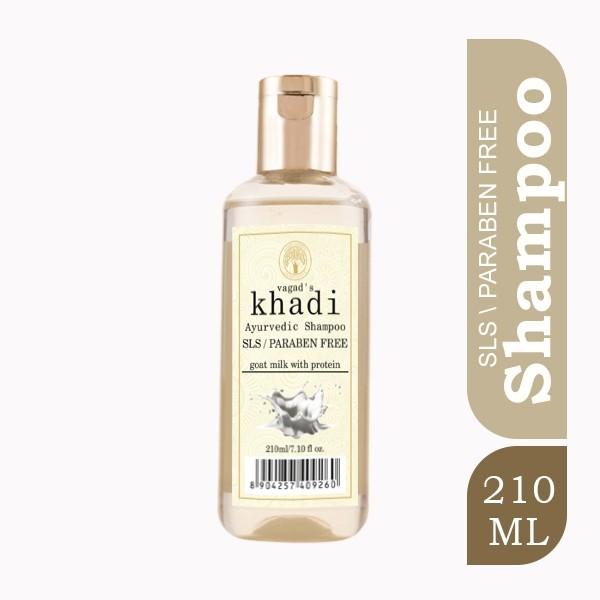 Vagad's Khadi Ayurvedic Goat Milk with Protein Shampoo SLS & Paraben Free