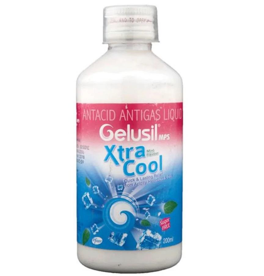 Gelusil Mps Xtracool Antacid & Antigas White Liquid | For Acidity, Heartburn & Gas Relief | Sugar-Free | Flavour Mint