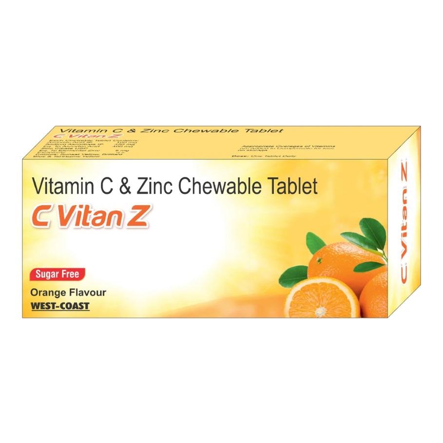 C-Vitan-Z Chewable Orange Flavour Tablets