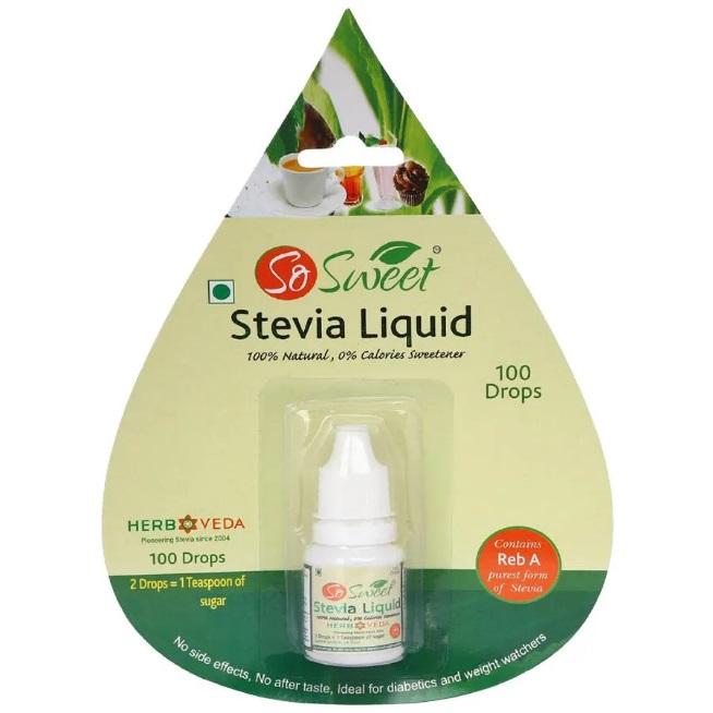 So Sweet Stevia Natural Sweetener for Diabetics | Zero Calorie | Liquid Drop
