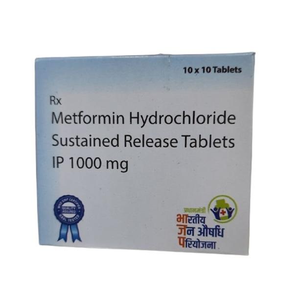 Metformin Hcl 1000mg SR Tablet