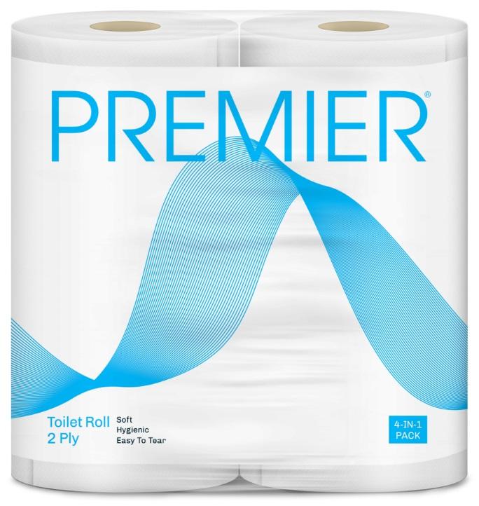 Premier 2 Ply Toilet Tissue Roll (11.5cm X 9.5cm)