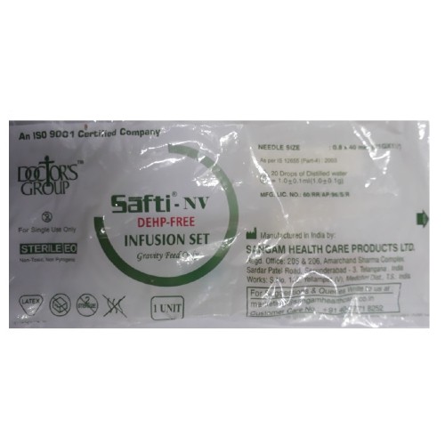 Safti Nv Infusion Set -(21G X 1 1/2)