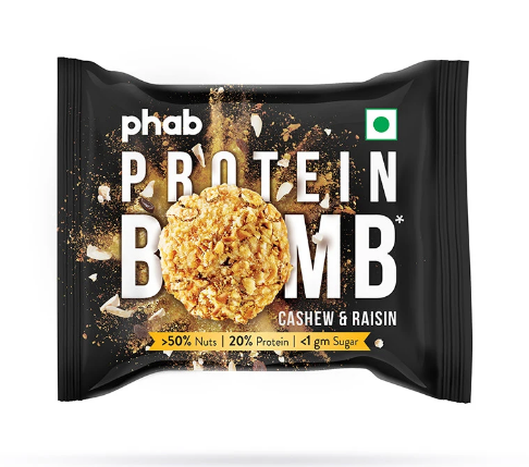 Phab Protein Bomb Cashew Raisin Bar