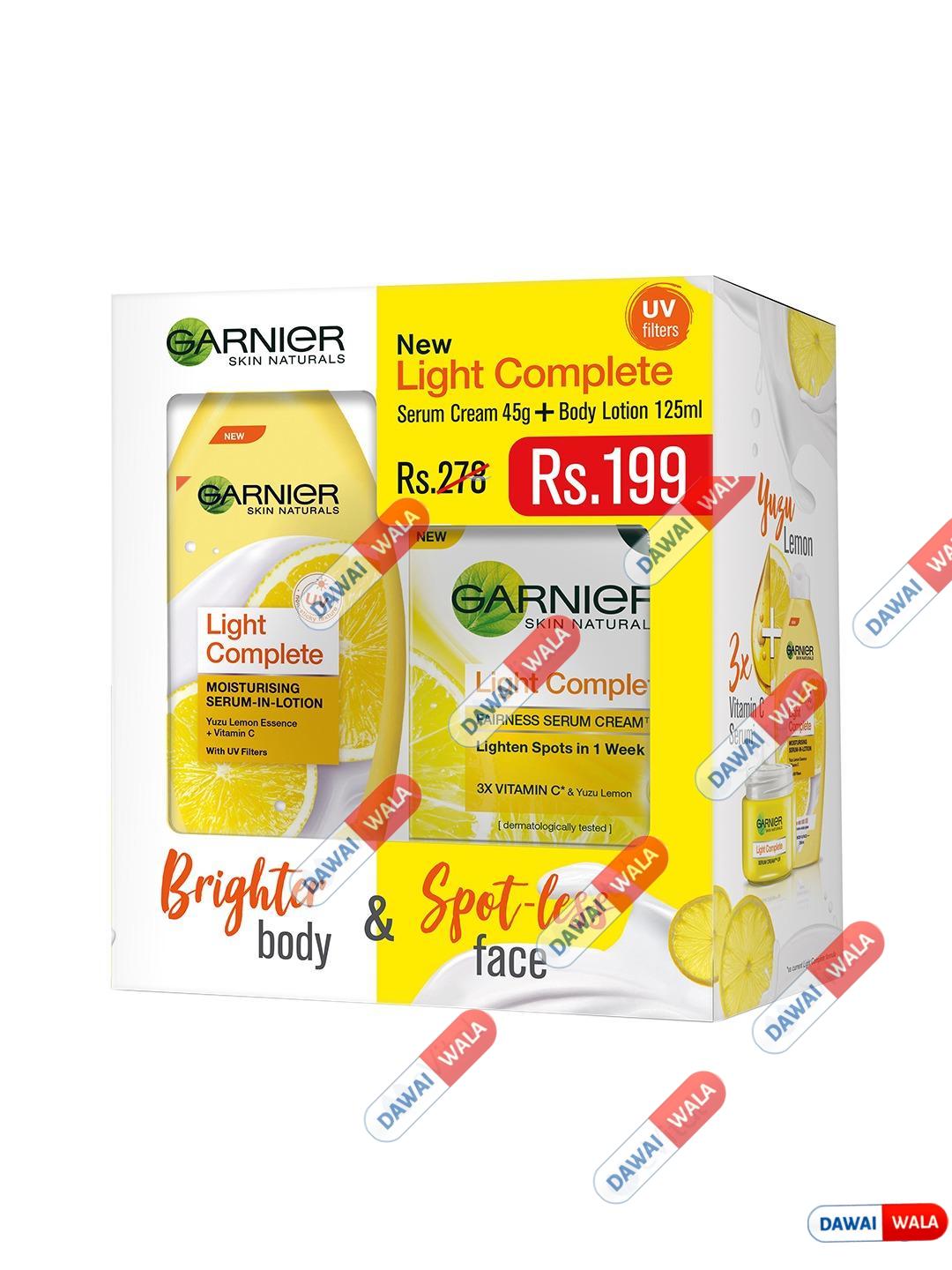 Garnier Light Complete Serum Cream & Light Complete Body Lotion