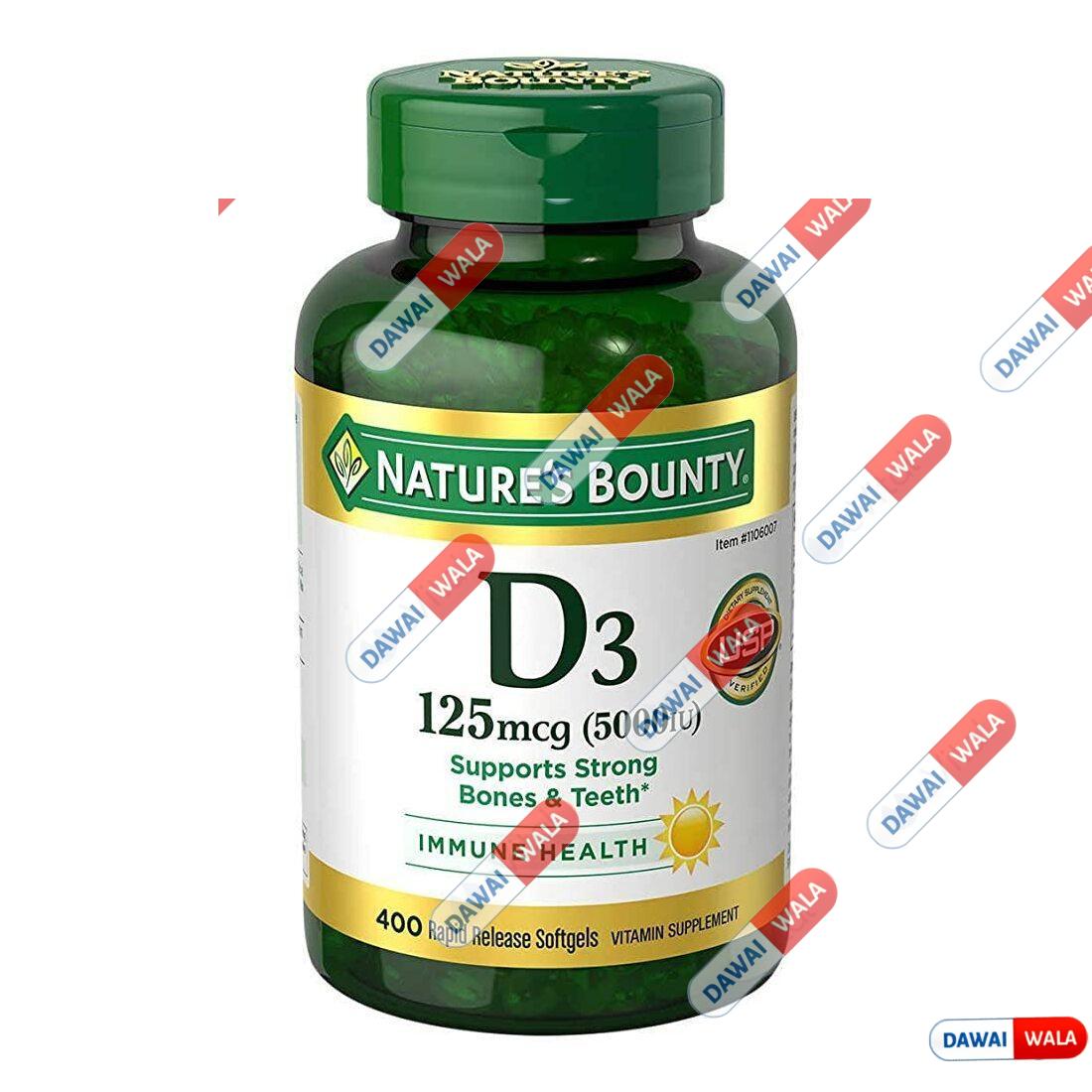 Natures Bounty D3 125mcg Softgels