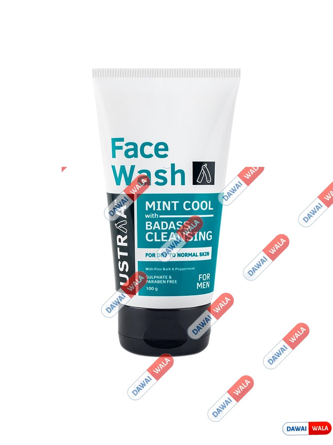 Ustraa Mint Cool Face Wash For Dry To Normal Skin -For Men