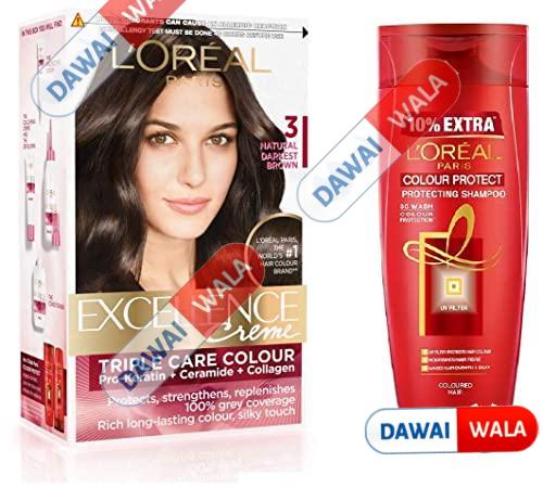Loreal Excellence Creme 3 Dark Brown Combo Pack