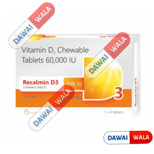 Recalmin D3 60K Chewable Tablet Orange Sugarfree