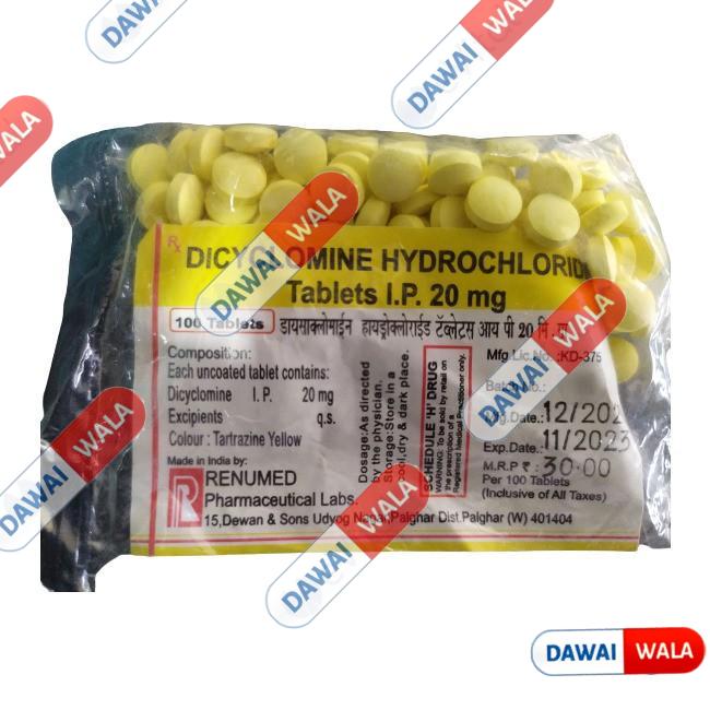 Dicyclomine Hydrochloride 20mg Tablet