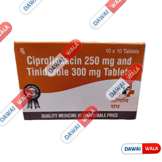 Ciprofloxacin (250mg) & Tinidazole (300mg) Tablet