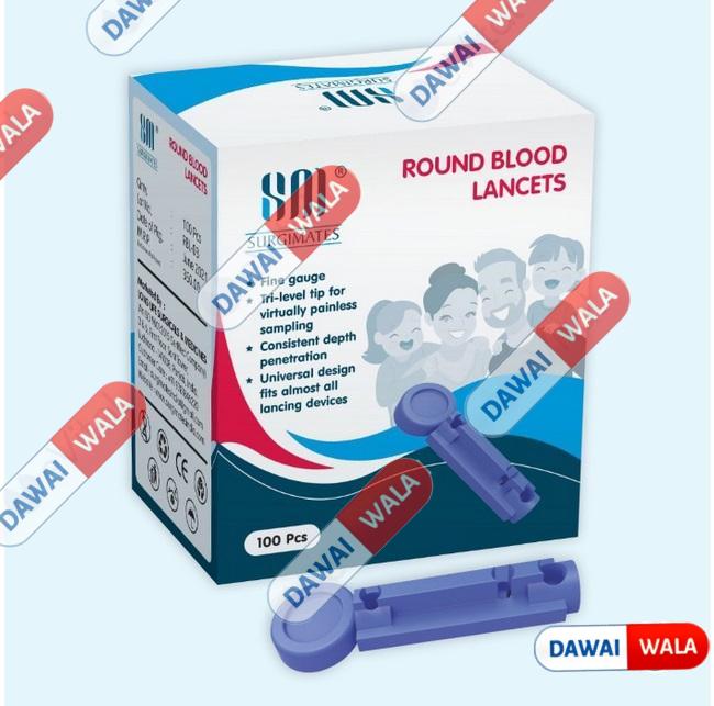 Surgimates Round Blood Lancets