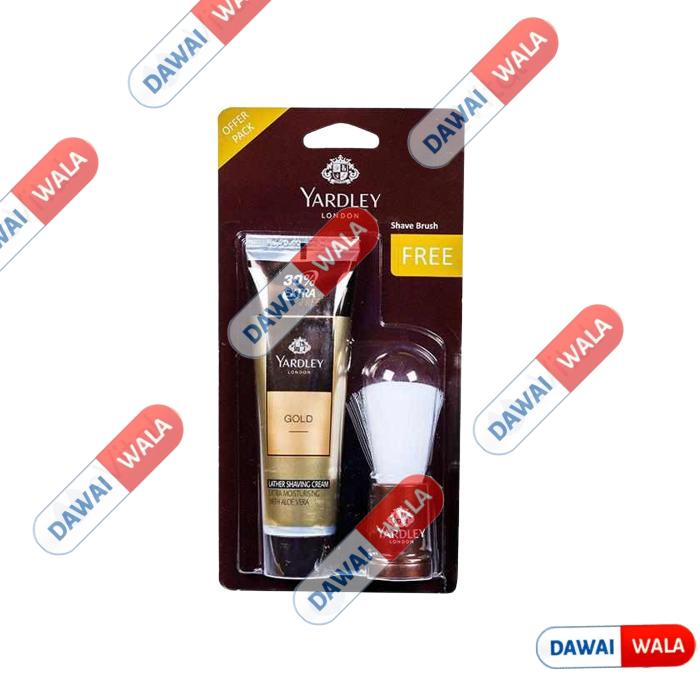 Yardley Gold Lather Shaving Cream (Free Brush)
