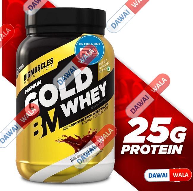 BM Gold Whey Protein Powder Belgian Chocolate