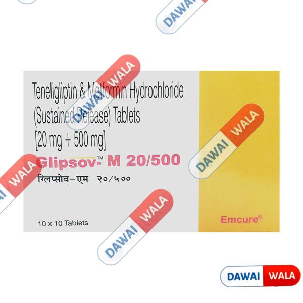 Glipsov M 500mg/20mg Tablet