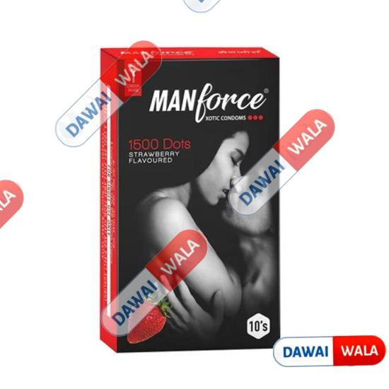 Manforce 1500 Dots Strawberry Condom