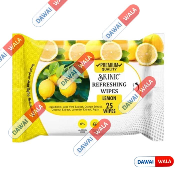 Skinic Refreshing Wipes Lemon (20cm X 15cm)
