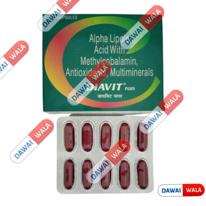 Diavit Plus Capsule with ALA,  Methylcobalamin, Antioxidants & Multiminerals