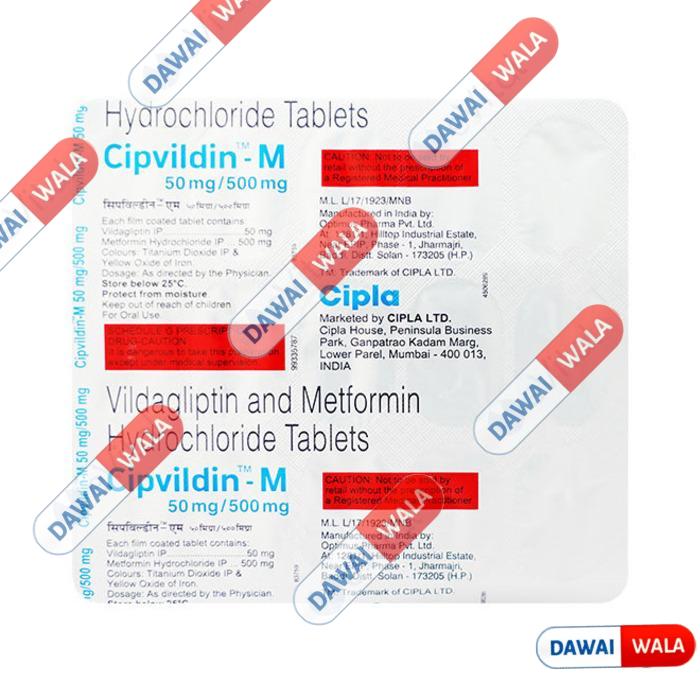 Cipvildin-M 50mg/500mg Tablet
