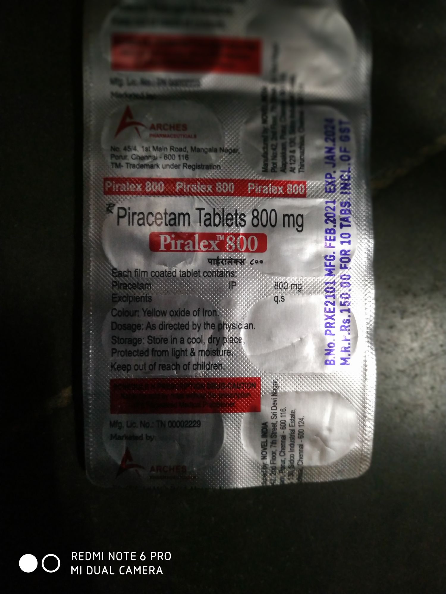 Piralex 800 Tablet