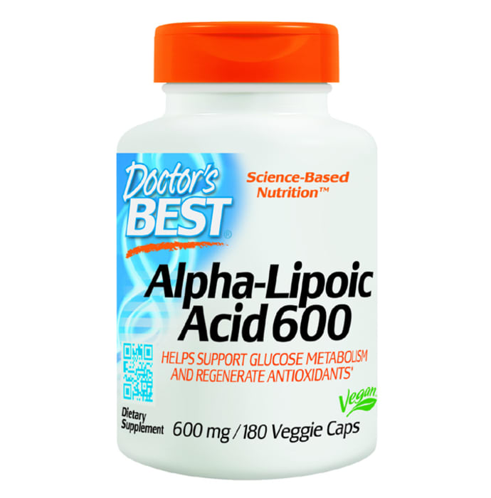 Doctor's Best Alpha-Lipoic Acid 600mg Veggie Capsule | Supports Glucose Metabolism