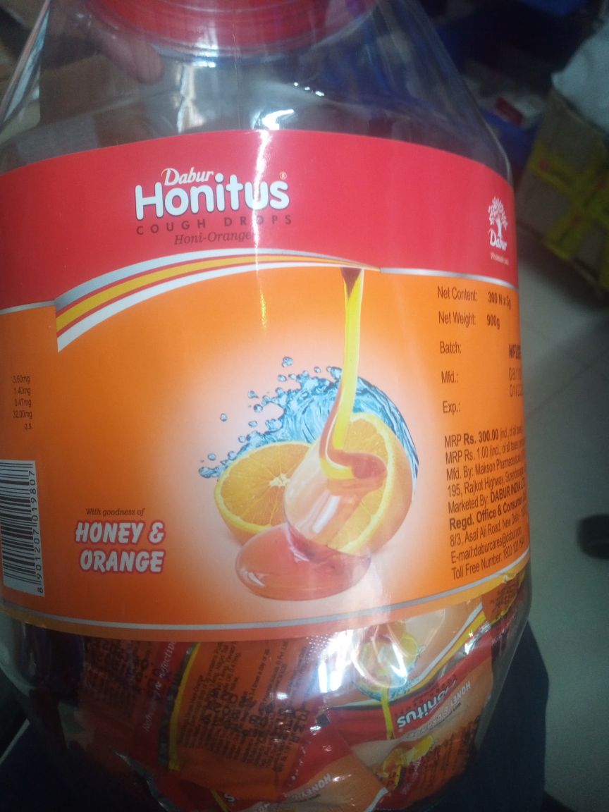 Dabur Honitus Cough Drops Honey & Orange