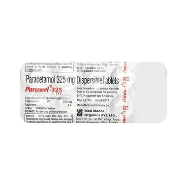 Parawel 325mg Tablet