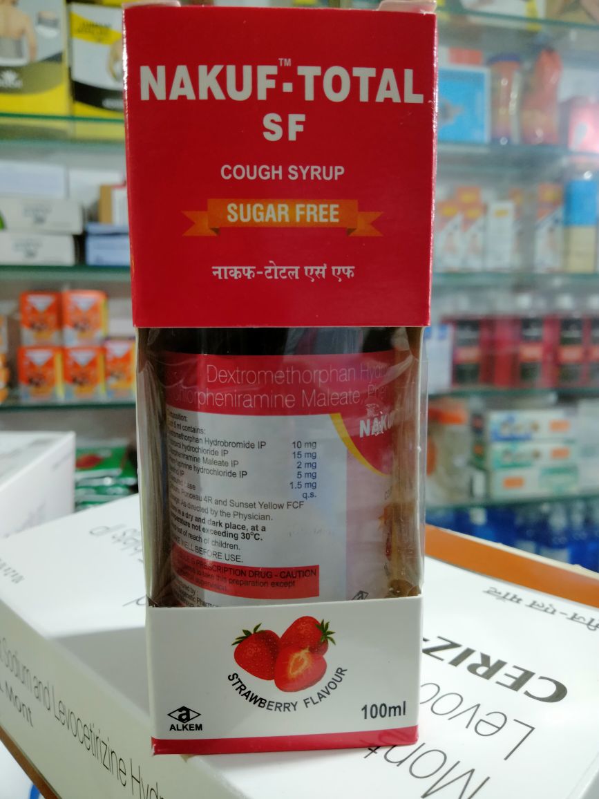 Nakuf-Total SF Cough Syrup Strawberry Flavour