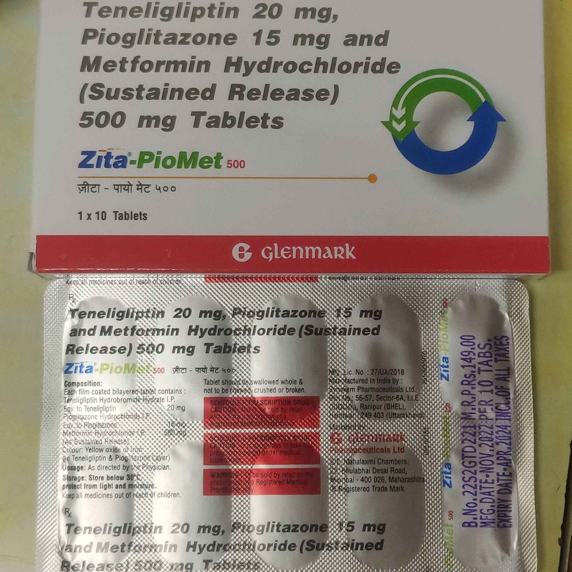 Zita-Piomet 500 Tablet
