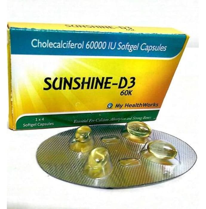 Sunshine -D3 60K Soft Gelatin Capsule