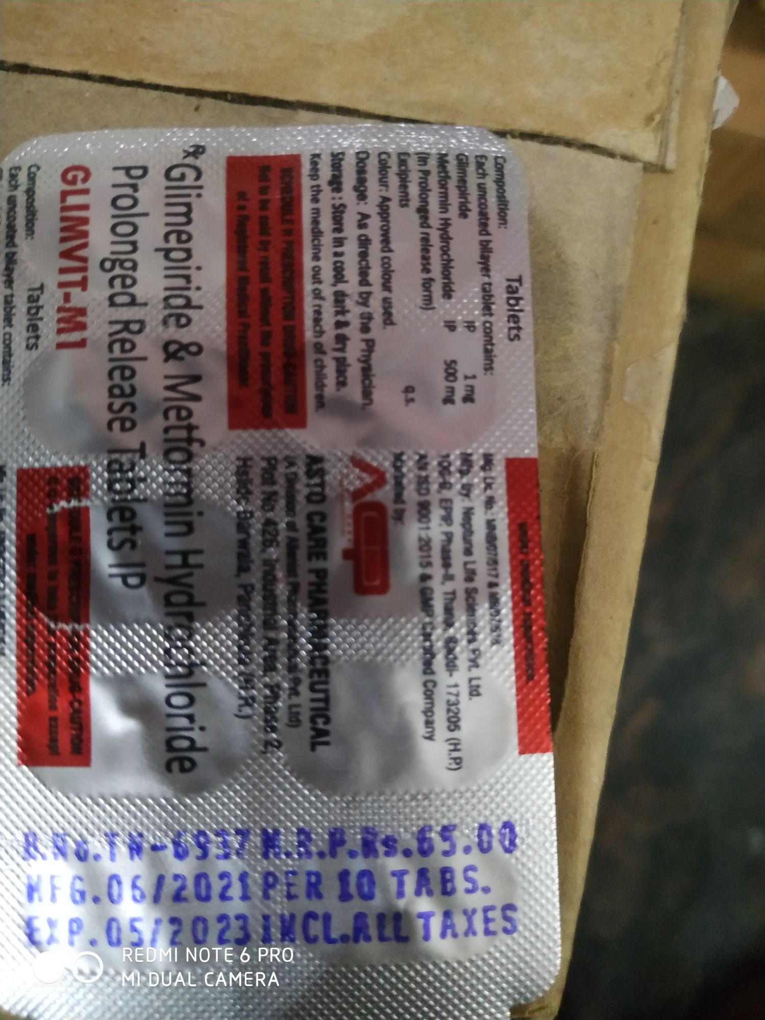 Glimvit-M 1 Tablet