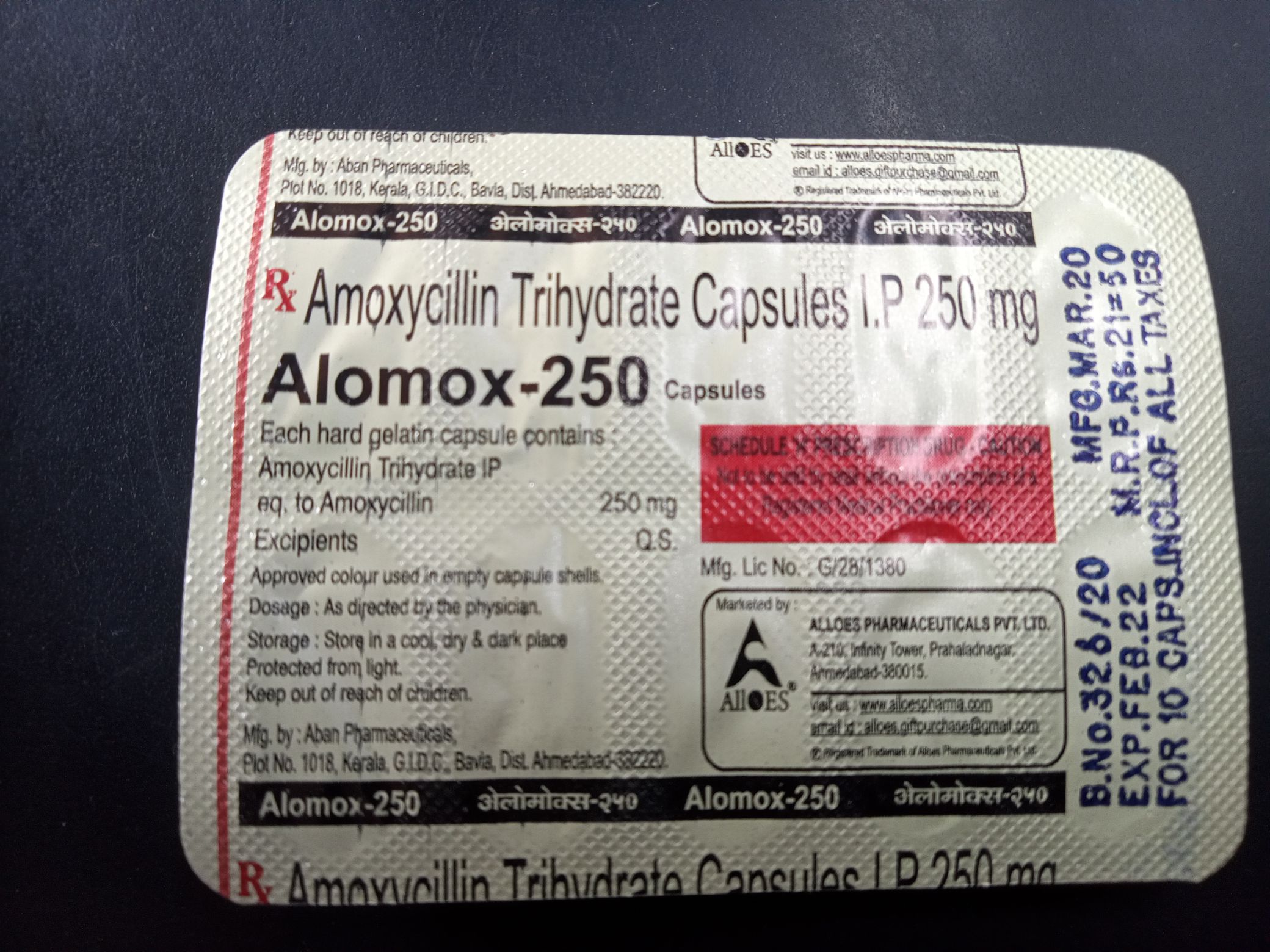 Alomox-250 Capsule