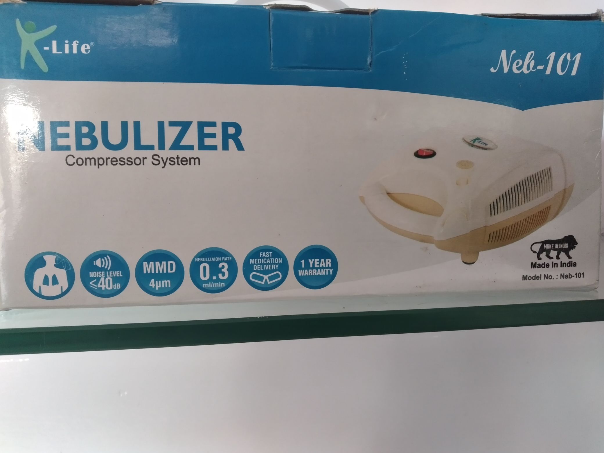 K-Life Neb-101 Compressor Nebulizer Medical Machine