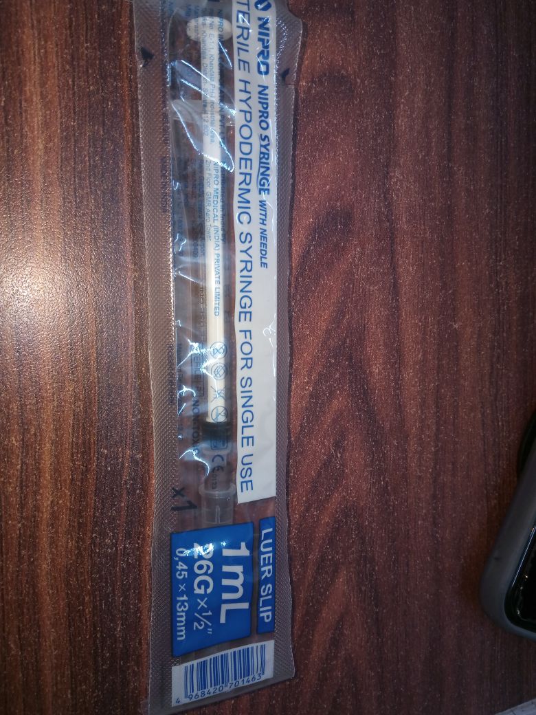 Nipro Syringe 1ml With Needle -26G X 1/2