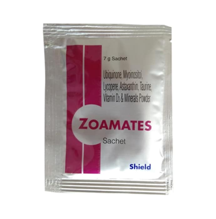 Zoamates Powder with Ubiquinone, Myoinositol, Lycopene, Vitamin D3 & Minerals